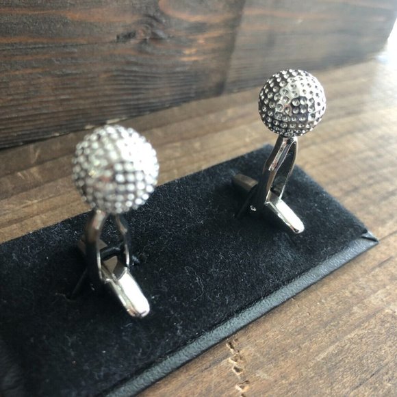 CUFFLINKS for formal shirt - GOLF BALL Athlete GOLFER Cuff Links Prom Groom - Picture 4 of 8